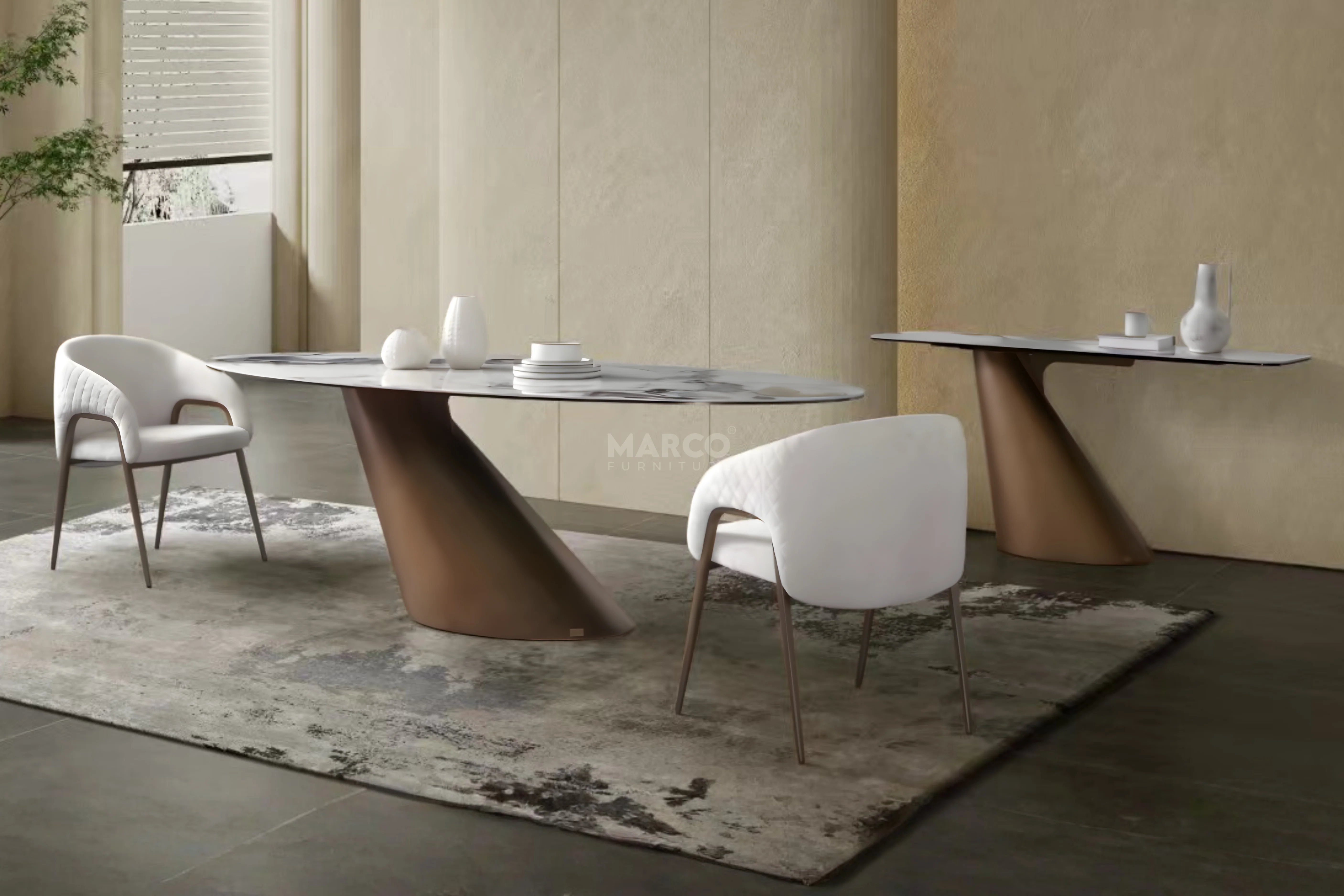 Vita Luno Sintered Stone Hallway Table - Image 3