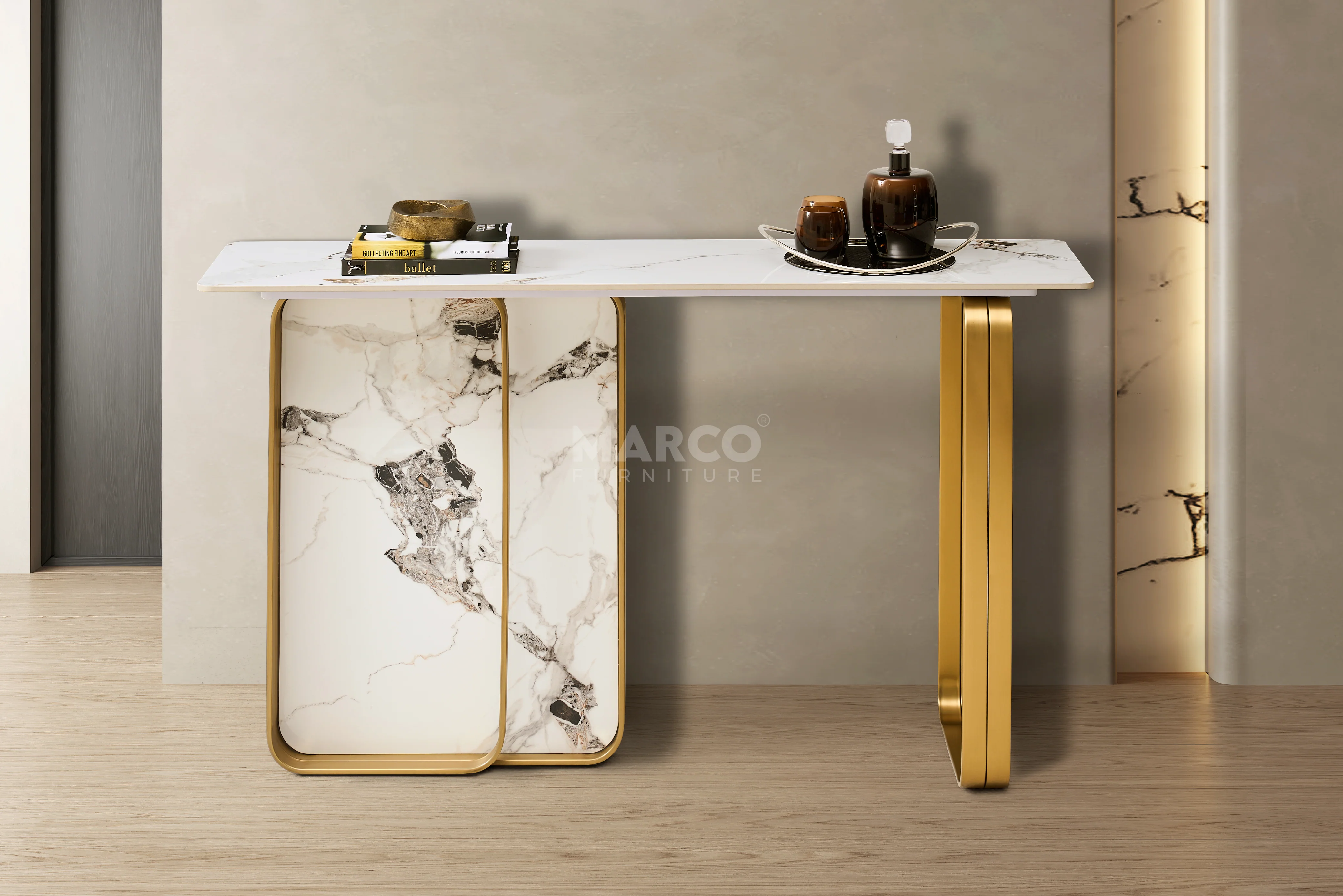Vittoria Sintered Stone Console Table - Image 2