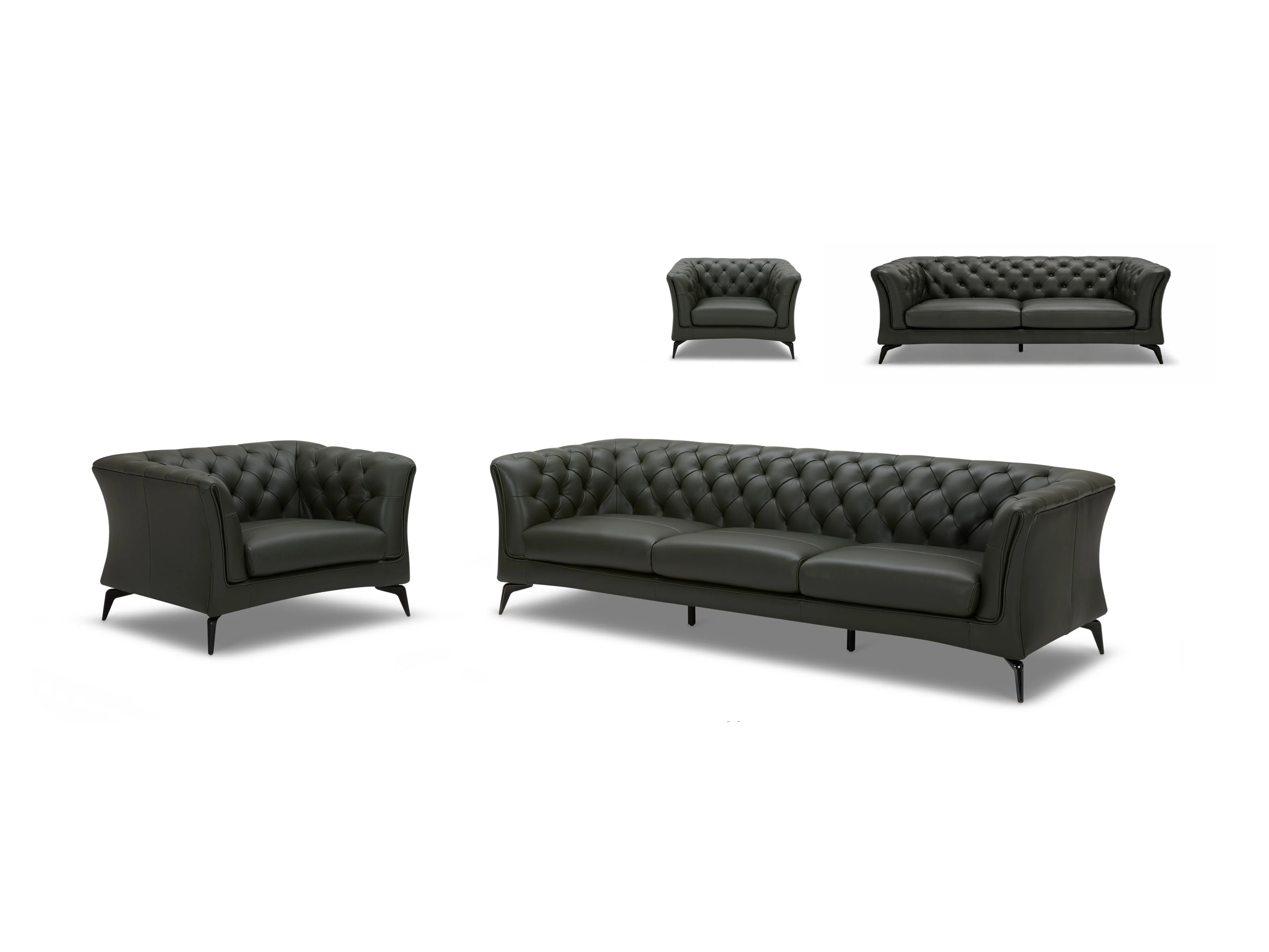 Winston Chesterfield Leather Sofa - Premium Leather Lounge - Image 4