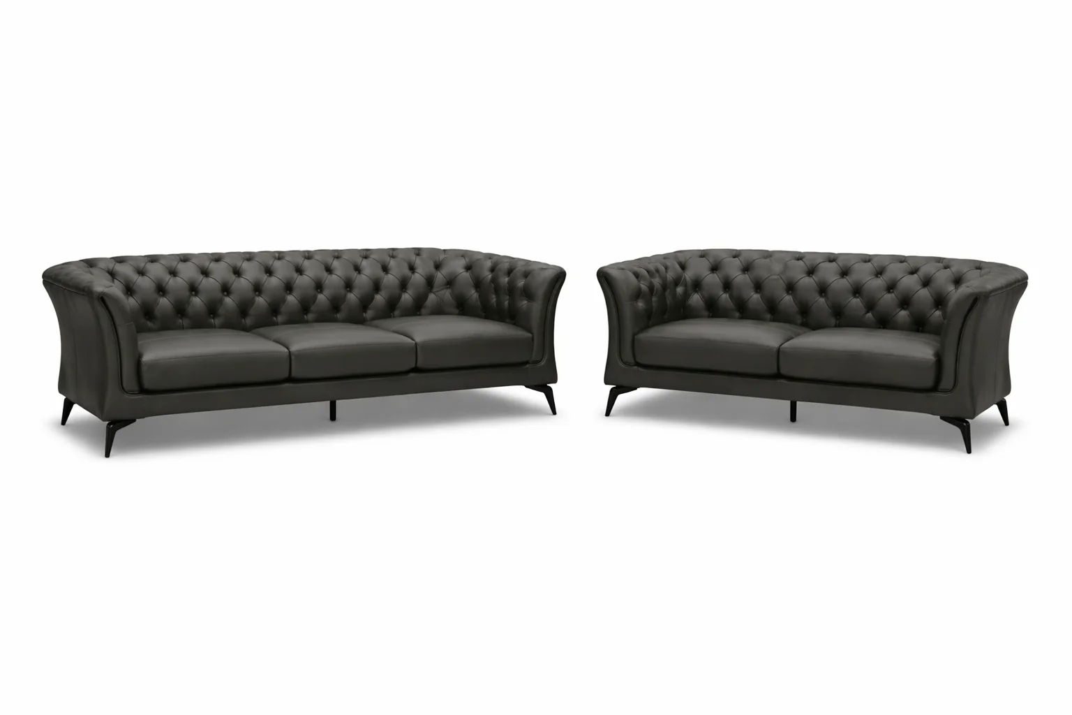 Winston Chesterfield Leather Sofa - Premium Leather Lounge - Image 7